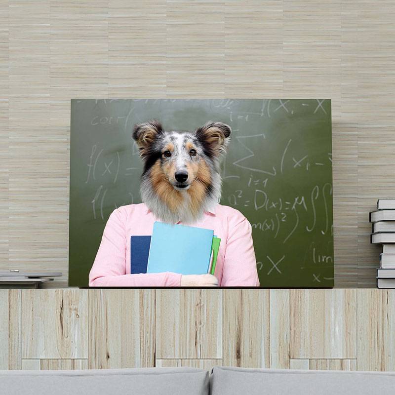 Paint Your Own Pet Into A Responsible Teacher Portrait