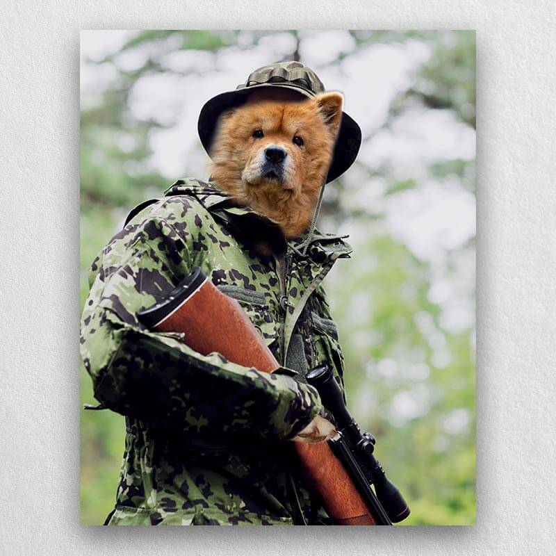 Military Pet Soldier In Field Army Paintings