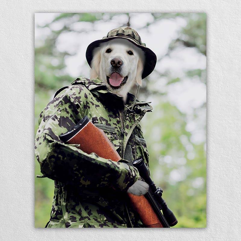 Military Pet Soldier In Field Army Paintings