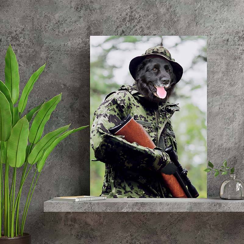 Military Pet Soldier In Field Army Paintings