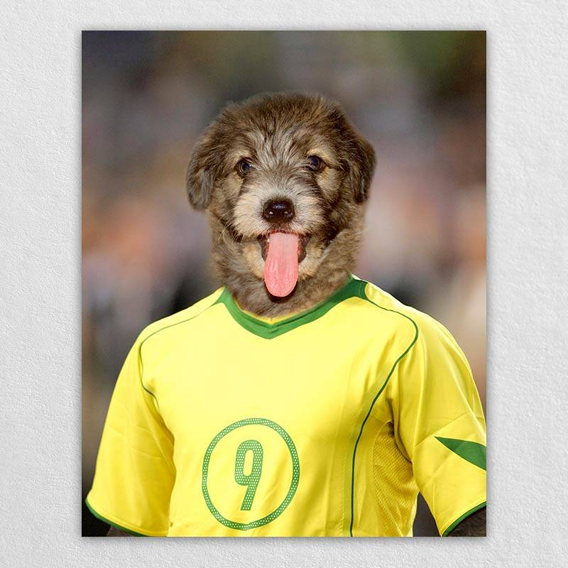 Turn Pet Drawing Into A Famous Soccer Player Portraits