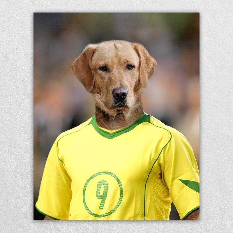 Turn Pet Drawing Into A Famous Soccer Player Portraits