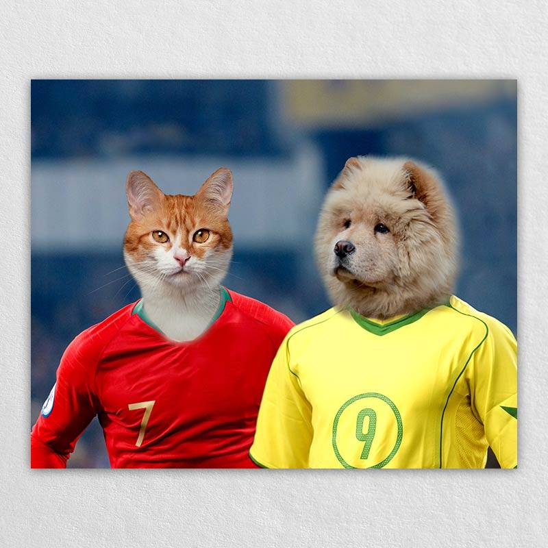 The Meeting Soccer Star Cats Or Dogs In Paintings