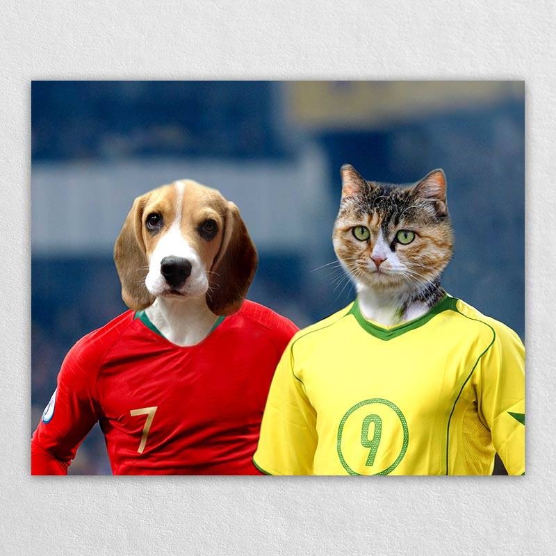 The Meeting Soccer Star Cats Or Dogs In Paintings