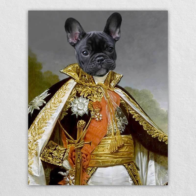 Custom Dog Print Marshal Of France Pet Portrait