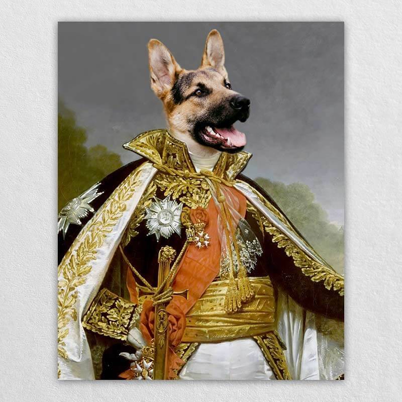 Custom Dog Print Marshal Of France Pet Portrait