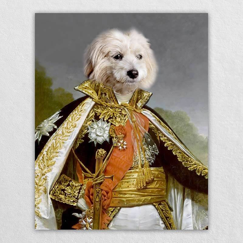 Custom Dog Print Marshal Of France Pet Portrait