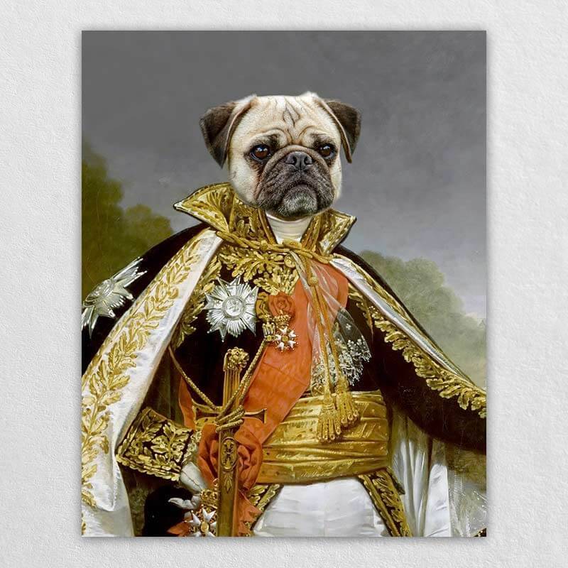 Custom Dog Print Marshal Of France Pet Portrait