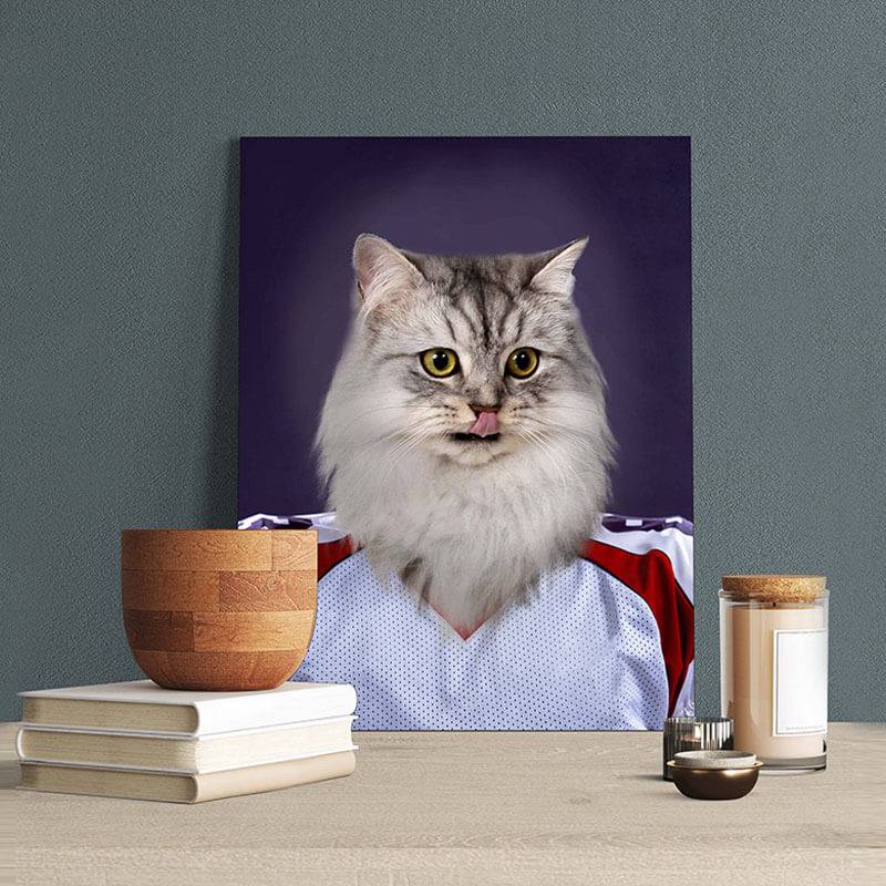 Football Player Pet Dog Painting Custom Cat Painting