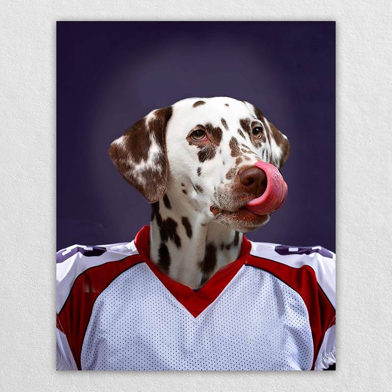 Football Player Pet Dog Painting Custom Cat Painting