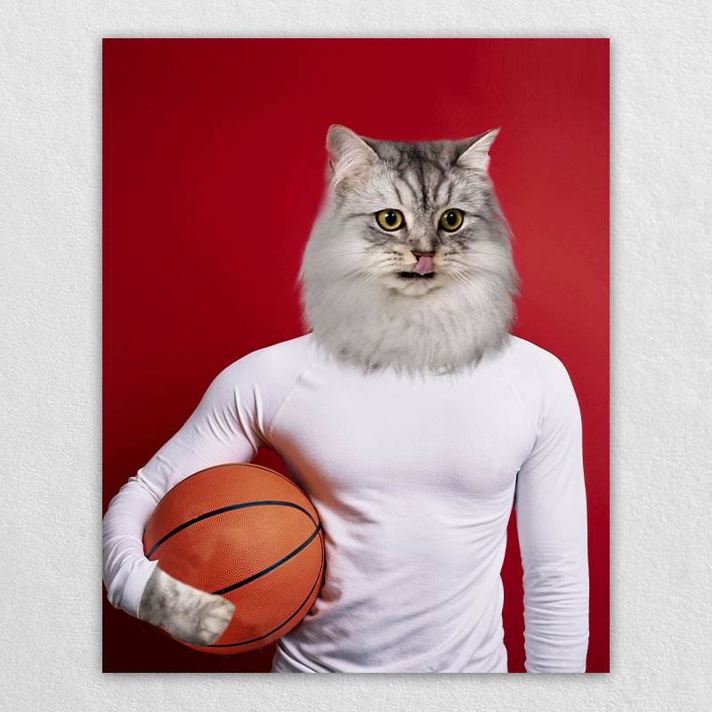 Cool Player Portrait Cat Dog Painting Custom