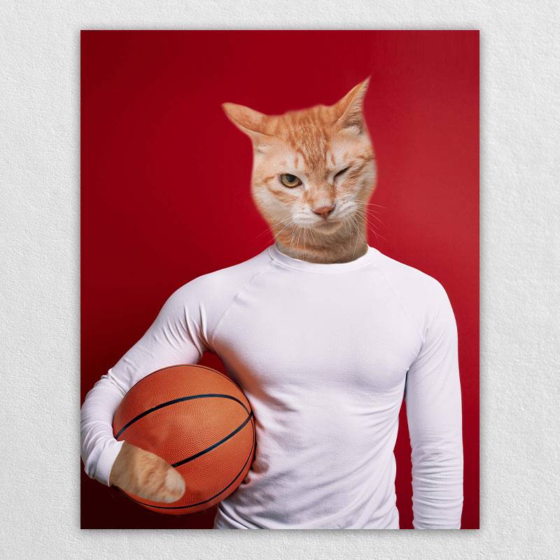 Cool Player Portrait Cat Dog Painting Custom