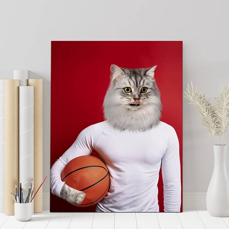 Cool Player Portrait Cat Dog Painting Custom