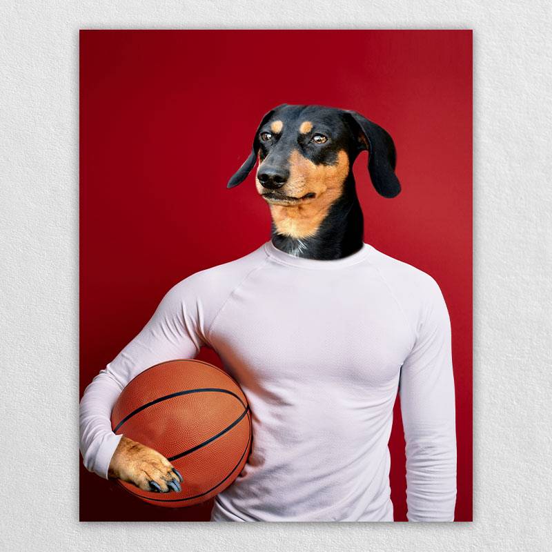 Cool Player Portrait Cat Dog Painting Custom