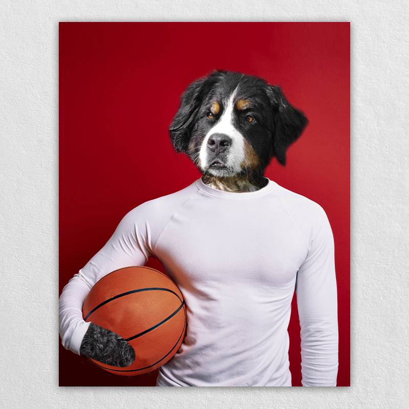 Cool Player Portrait Cat Dog Painting Custom