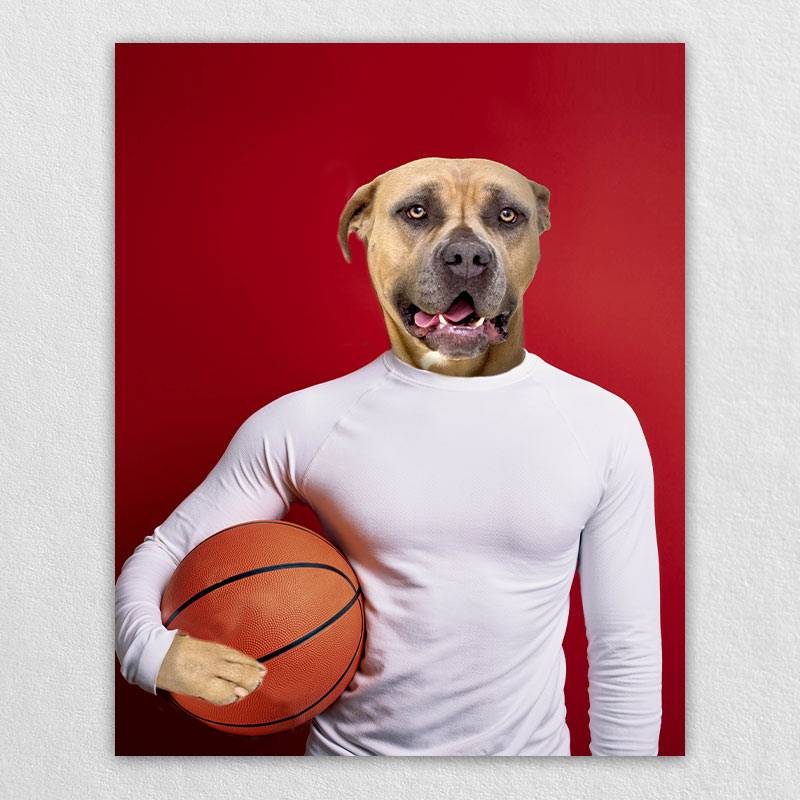 Cool Player Portrait Cat Dog Painting Custom