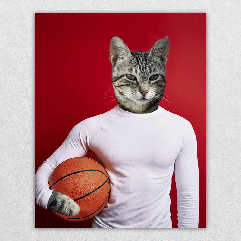 Cool Player Portrait Cat Dog Painting Custom