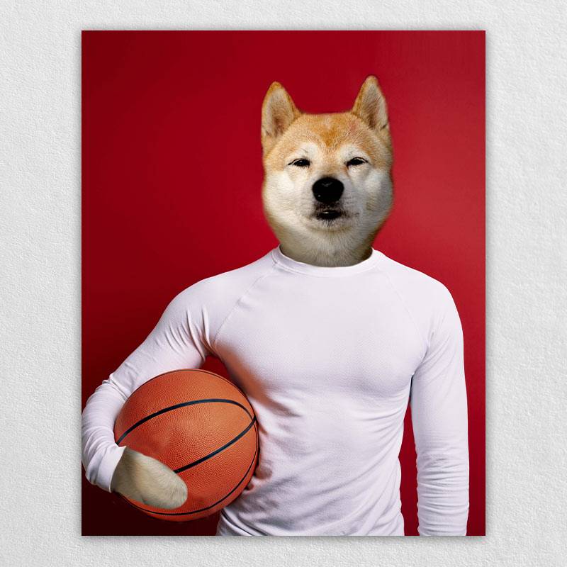 Cool Player Portrait Cat Dog Painting Custom