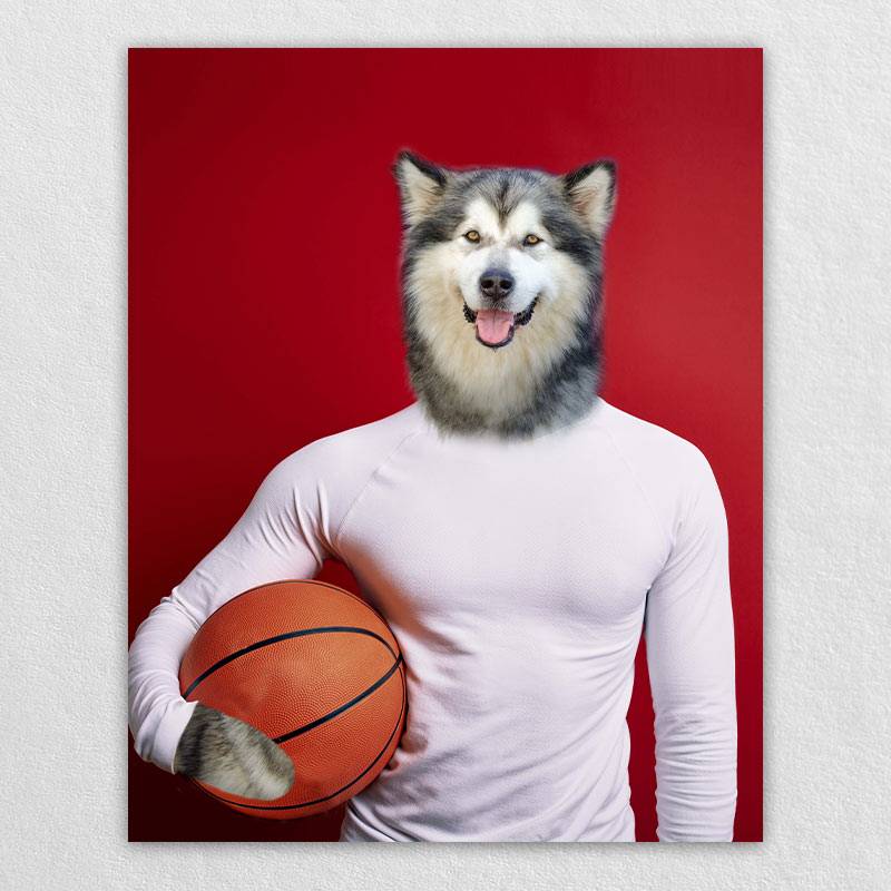 Cool Player Portrait Cat Dog Painting Custom