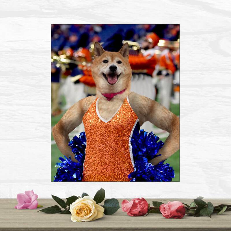 Cheerleader Portrait Animals Painting Pictures