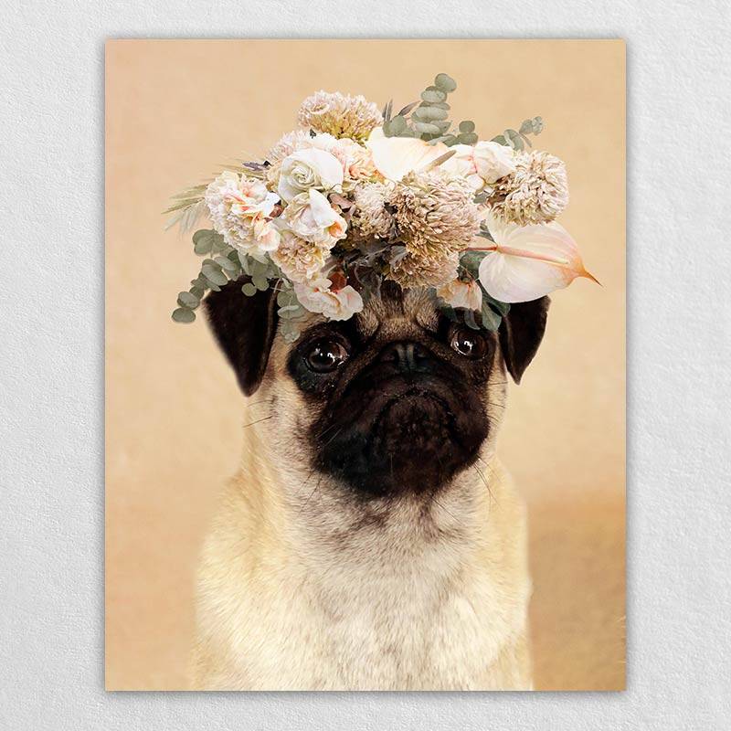 Elegant Custom Pet Portraits Wall Art Canvas