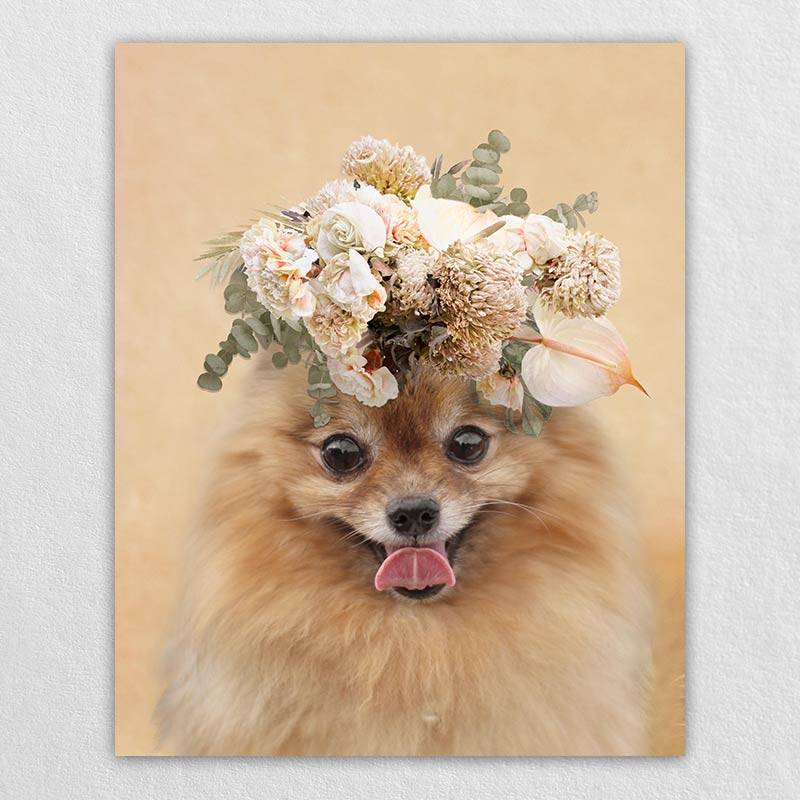 Elegant Custom Pet Portraits Wall Art Canvas