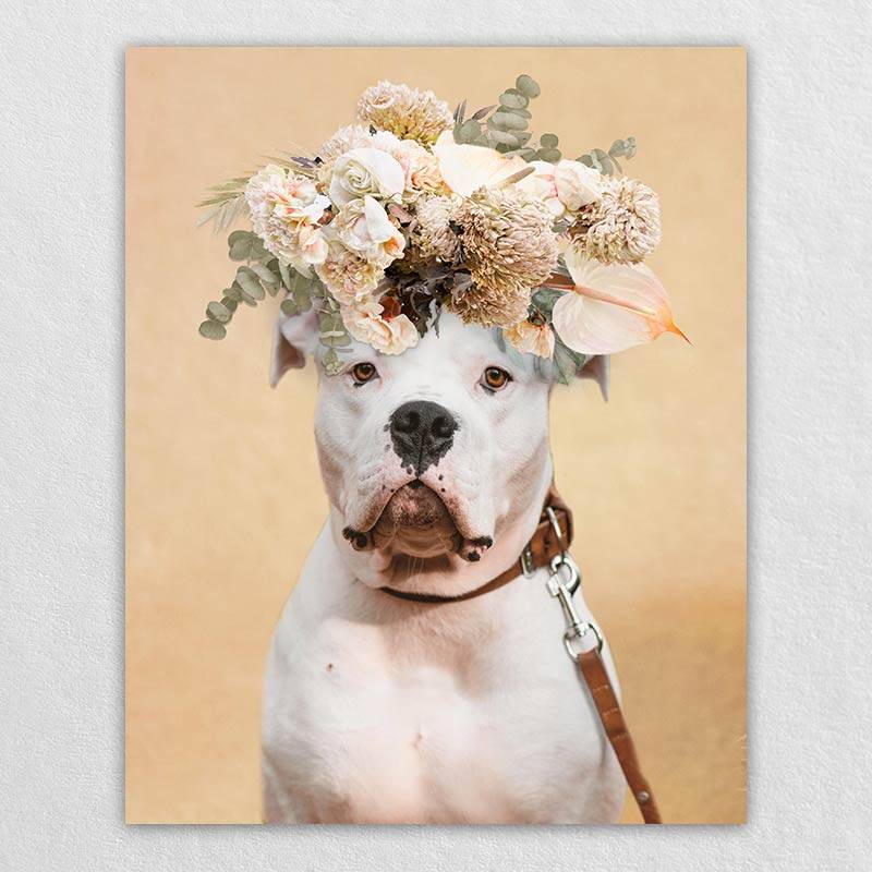 Elegant Custom Pet Portraits Wall Art Canvas