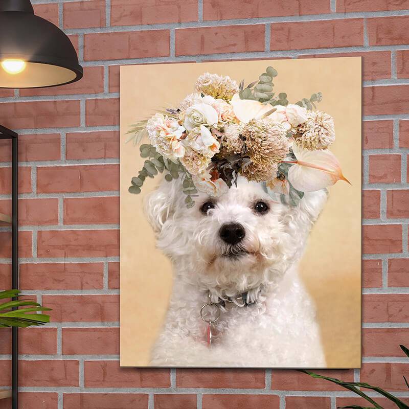 Elegant Custom Pet Portraits Wall Art Canvas