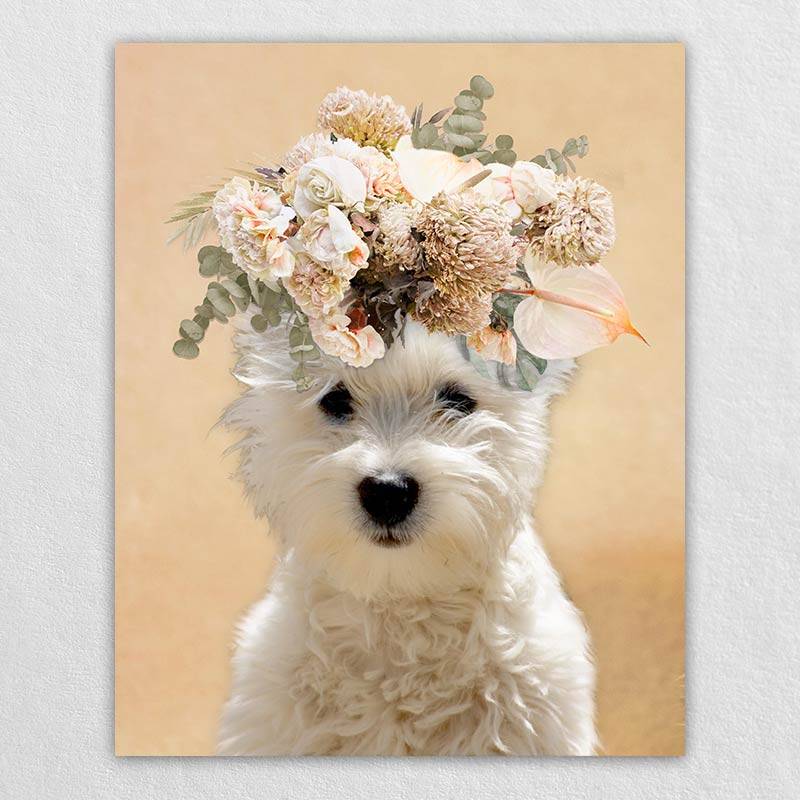 Elegant Custom Pet Portraits Wall Art Canvas