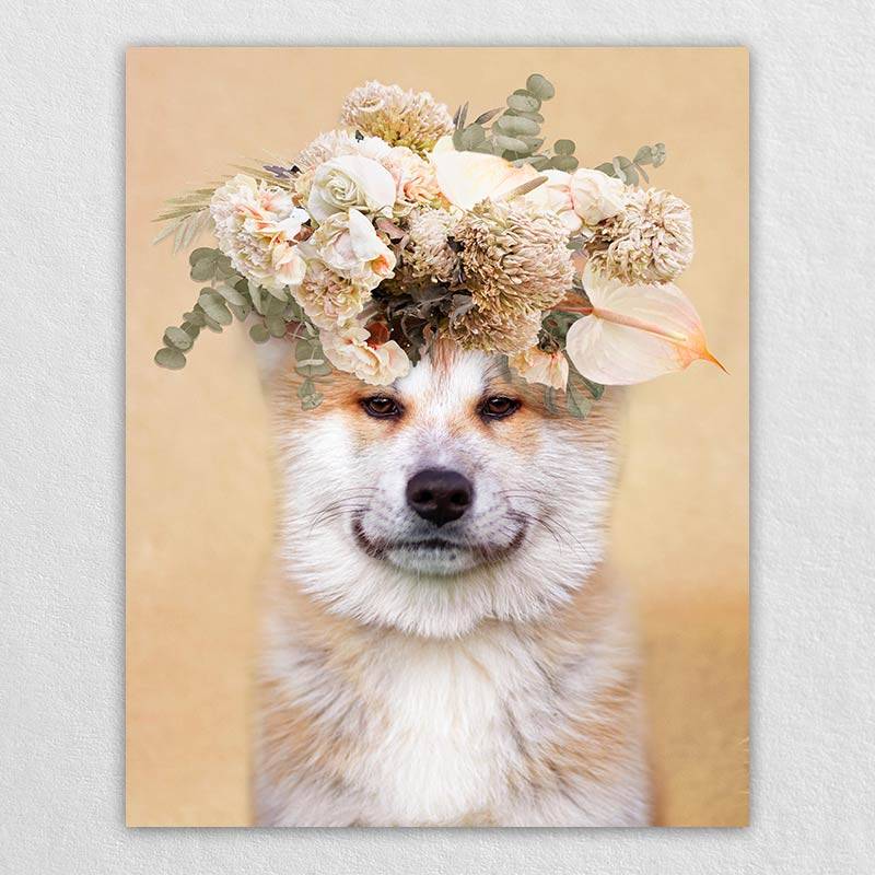 Elegant Custom Pet Portraits Wall Art Canvas