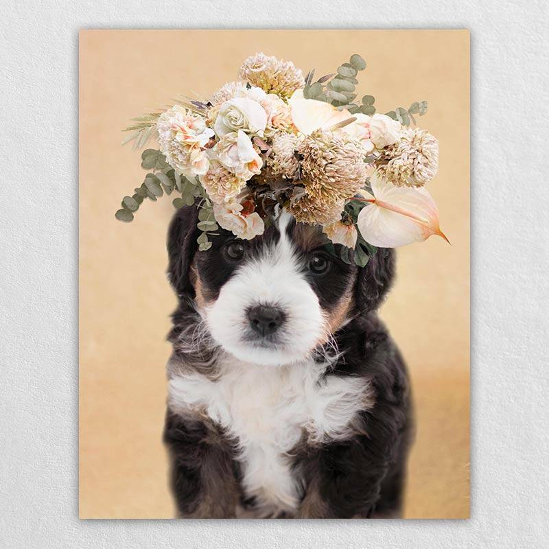 Elegant Custom Pet Portraits Wall Art Canvas