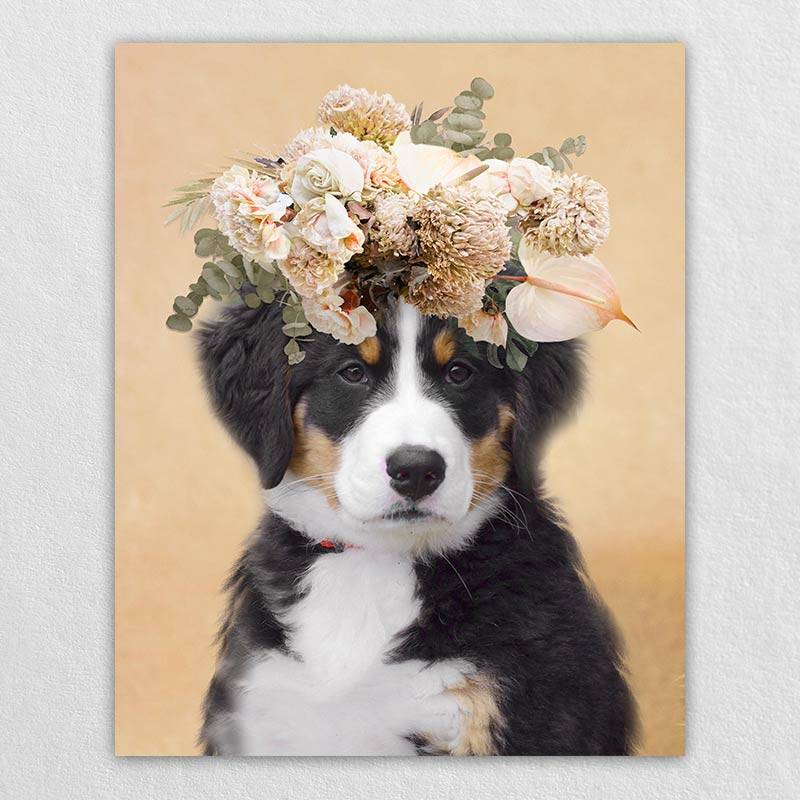 Elegant Custom Pet Portraits Wall Art Canvas