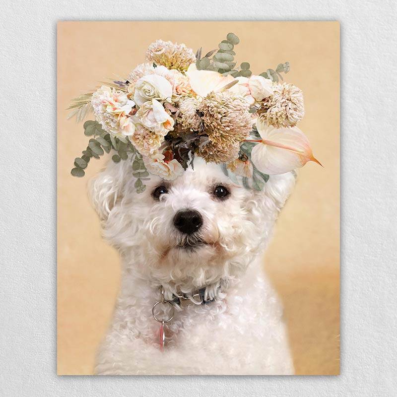 Elegant Custom Pet Portraits Wall Art Canvas