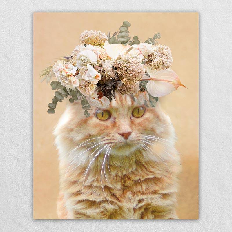 Elegant Custom Pet Portraits Wall Art Canvas