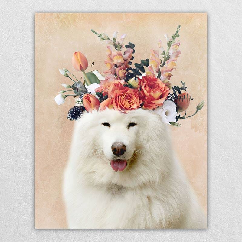 Pet Dog Portrait Art Cat Canvas Wall Art