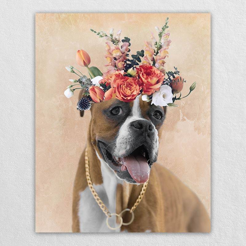 Pet Dog Portrait Art Cat Canvas Wall Art