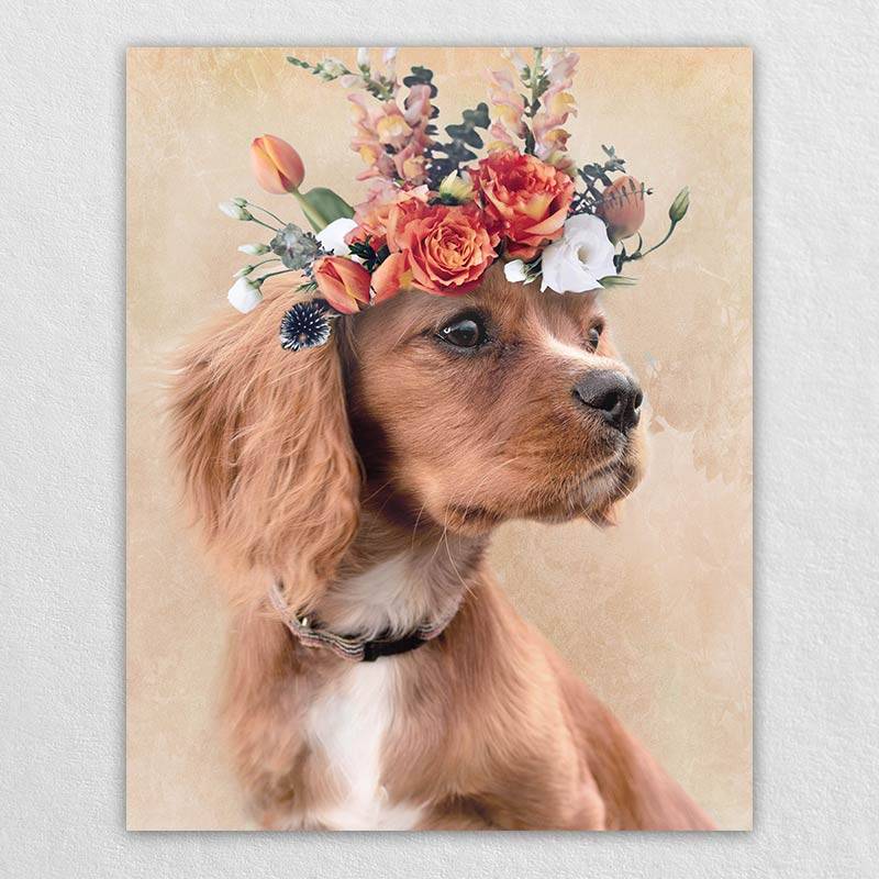 Pet Dog Portrait Art Cat Canvas Wall Art