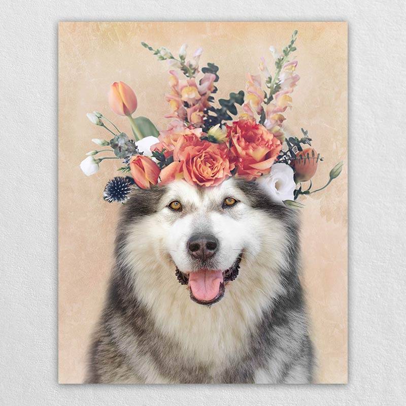 Pet Dog Portrait Art Cat Canvas Wall Art