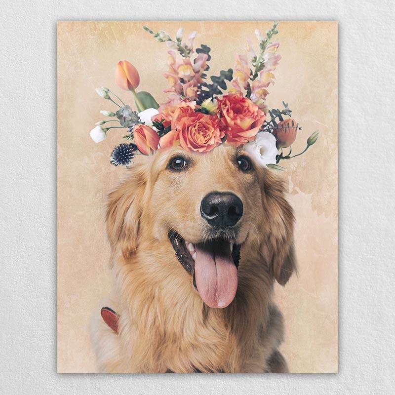 Pet Dog Portrait Art Cat Canvas Wall Art