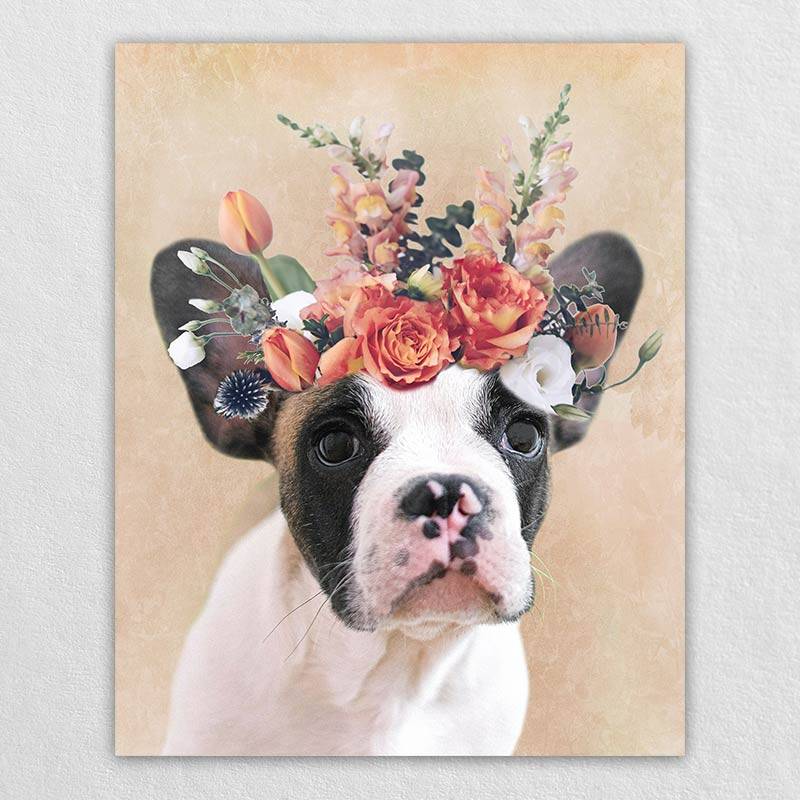 Pet Dog Portrait Art Cat Canvas Wall Art