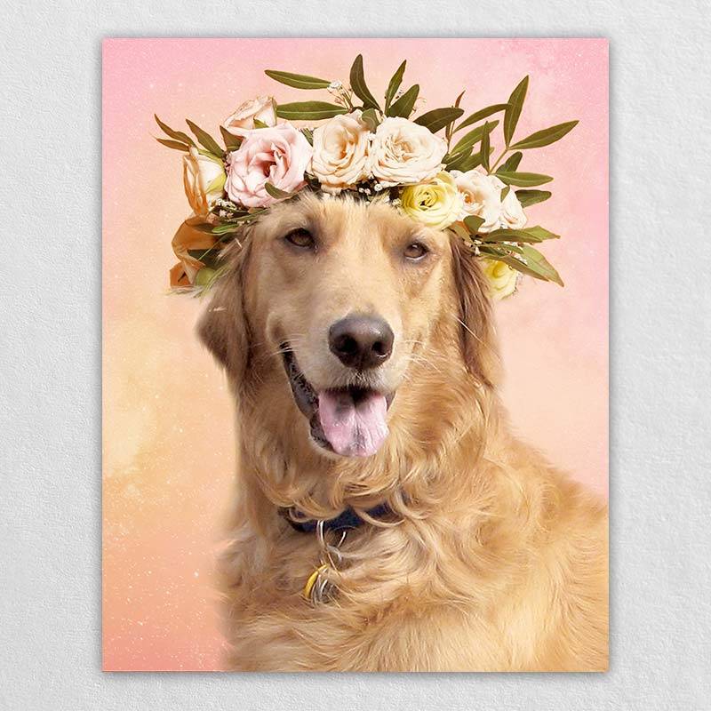 Funny Pet Portraits Colorful Canvas Art