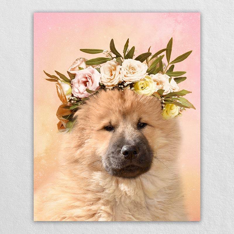 Funny Pet Portraits Colorful Canvas Art