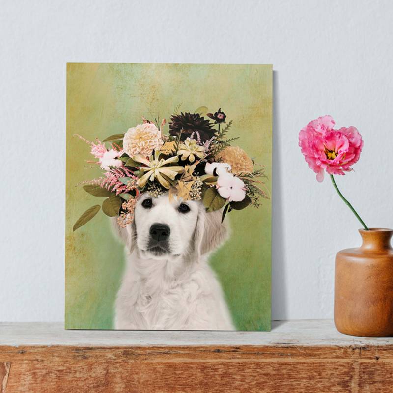 Fancy Dog Painting Animal Prints Wall Art