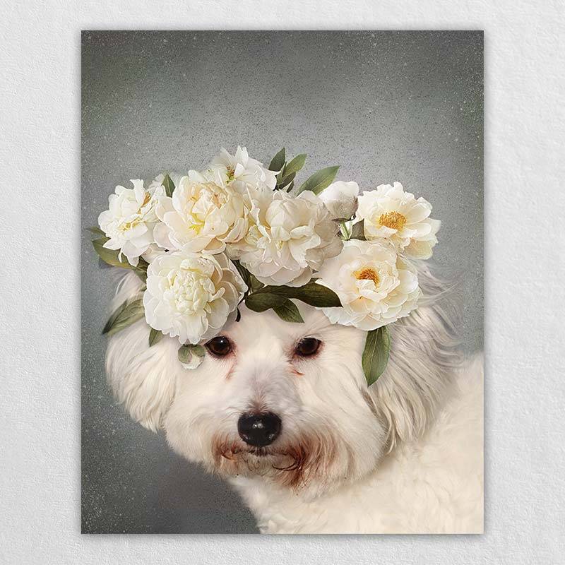 Animal Portrait Art Custom Dog Canvas Art