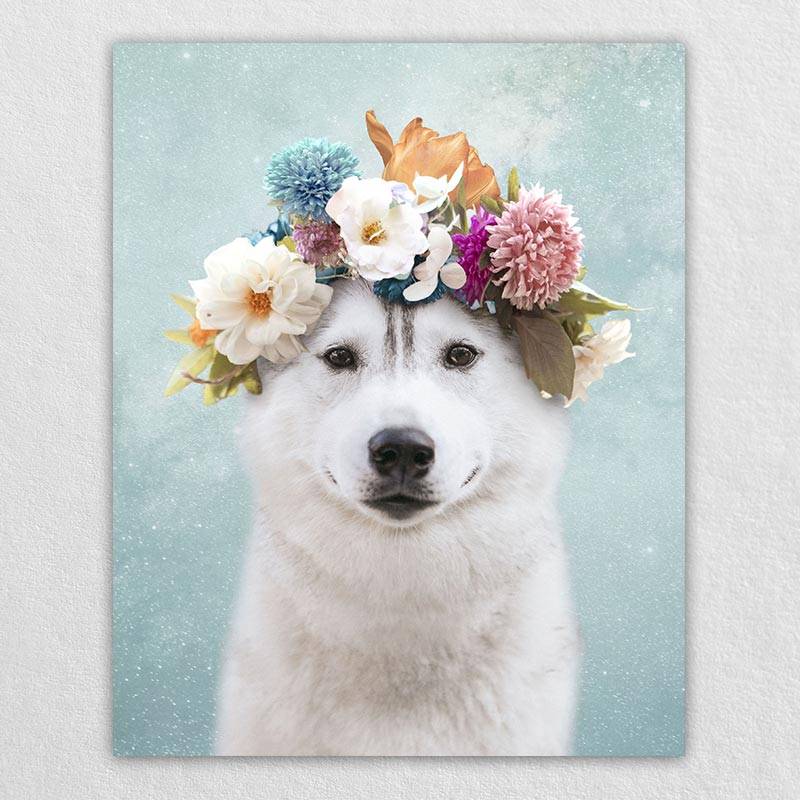 Floral Crown Cute Pet Drawing