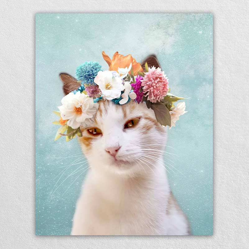 Floral Crown Cute Pet Drawing