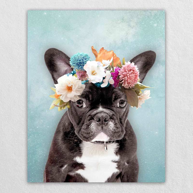 Floral Crown Cute Pet Drawing