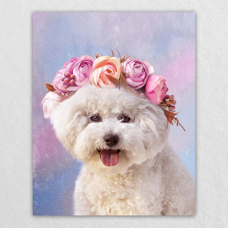 Custom Pet Dog Canvas Painting