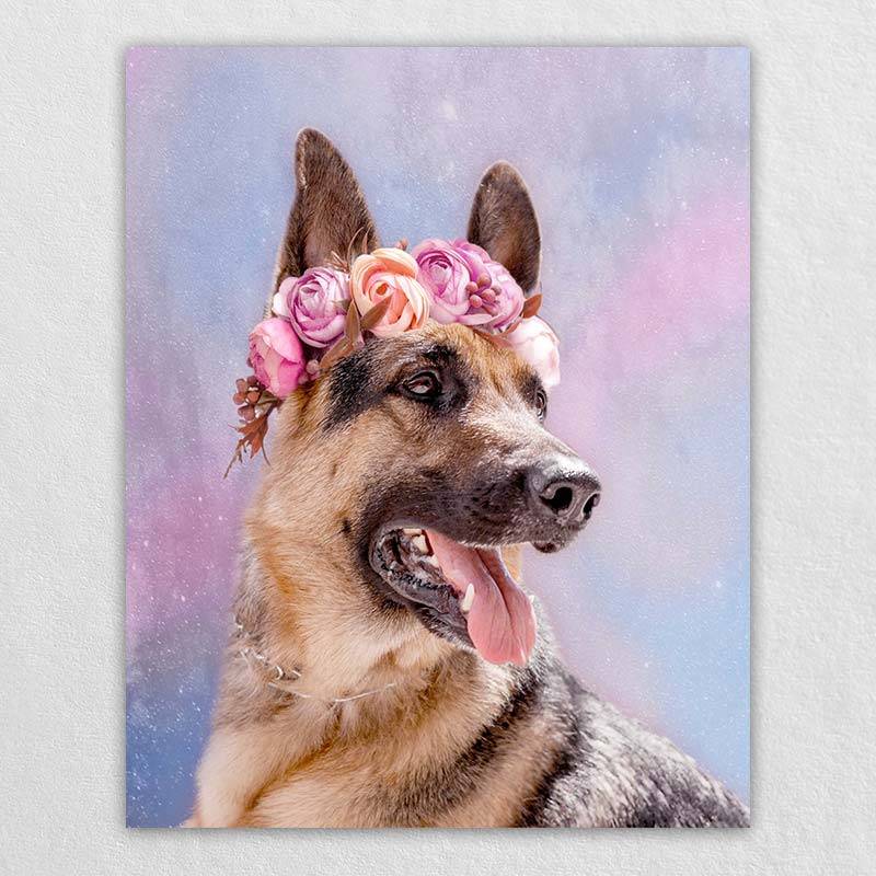 Custom Pet Dog Canvas Painting