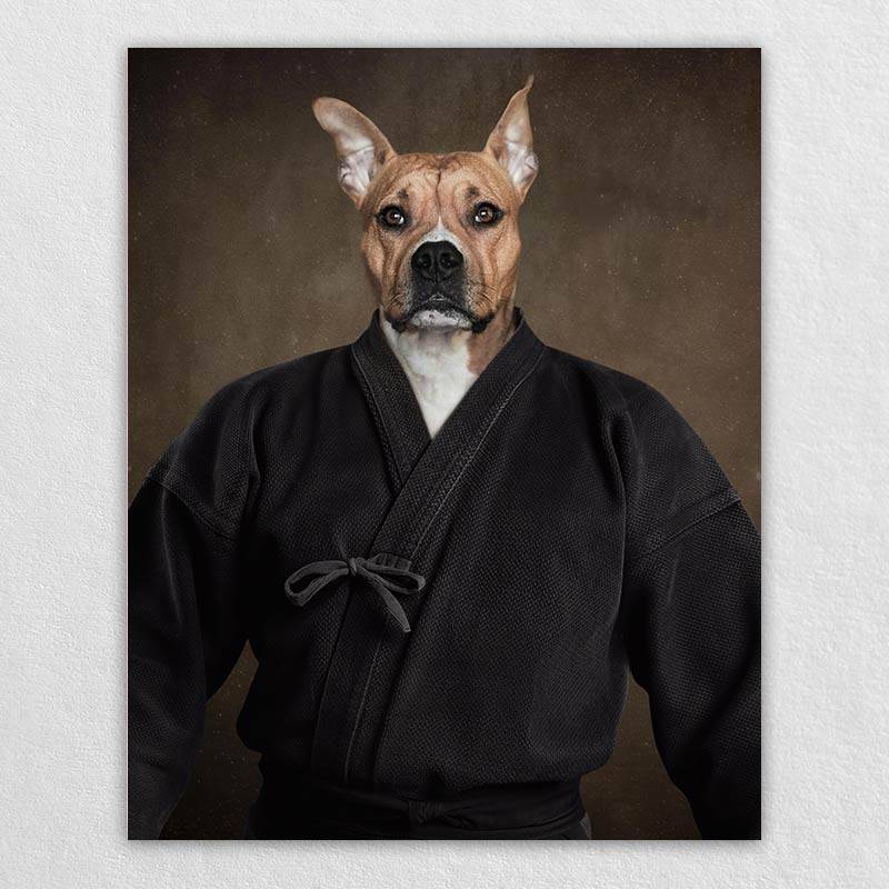 Warrior Customizable Dog Portrait Cool Canvas Art